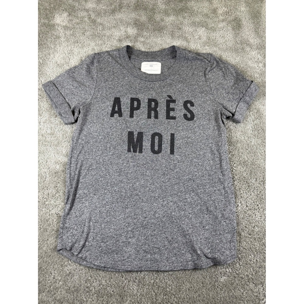 Sol Angeles Anthropologie Apres Moi Graphic T-Shirt Grey Heathered Small USA